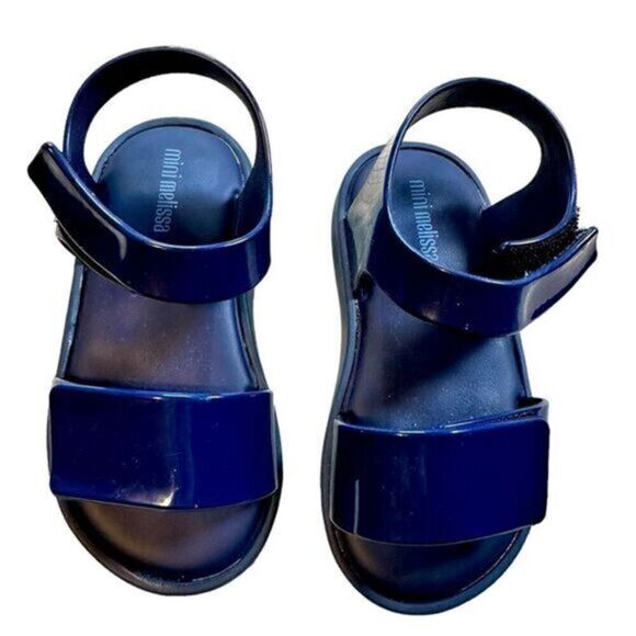 Mini Melissa Other - EUC Mini Melissa Girls Toddler Navy Blue Sandal - Size 9